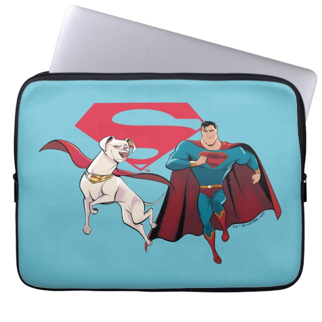 Funda Para Portátil Krypto y Superman (Frente)
