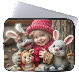 Funda Para Portátil Kuschelfreunde im Herbstzauber