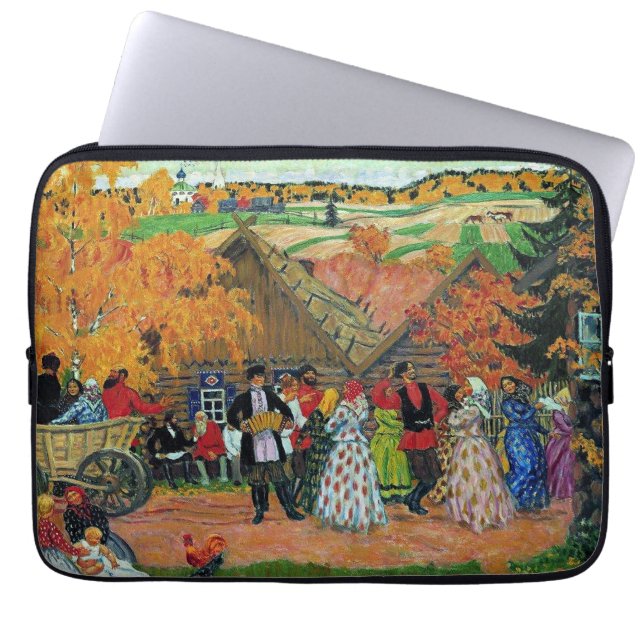 Funda Para Portátil Kustodiev - Fiesta del pueblo, (Frente)