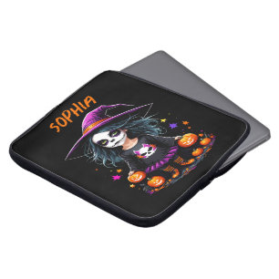 Funda Para Portátil La adorable bruja de Halloween de Kawaii