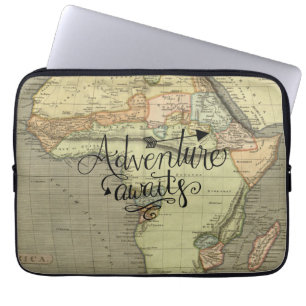 Funda Para Portátil La aventura espera el mapa del viejo mundo