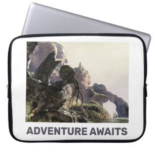 Funda Para Portátil La aventura espera. Paisaje de fantasía