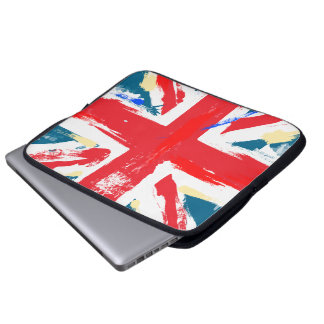 Funda Para Portátil La bandera británica Jack Flag Vintage Worn