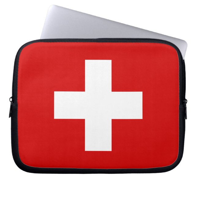 Funda Para Portátil La bandera de Suiza (Frente)