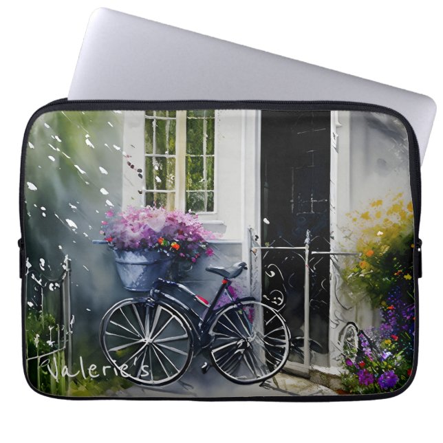 Funda Para Portátil La bicicleta de jardín (Frente)