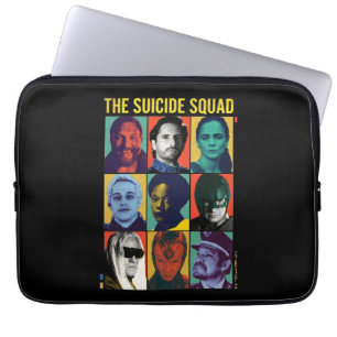 Funda Para Portátil La brigada suicida Retro Grid Con Amanda Waller