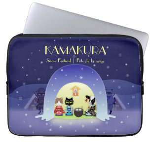 Funda Para Portátil La celebración de nieve de Edo-Neko