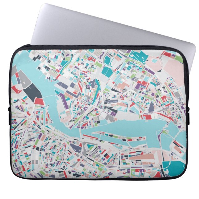 Funda Para Portátil La ciudad de Amsterdam (Frente)