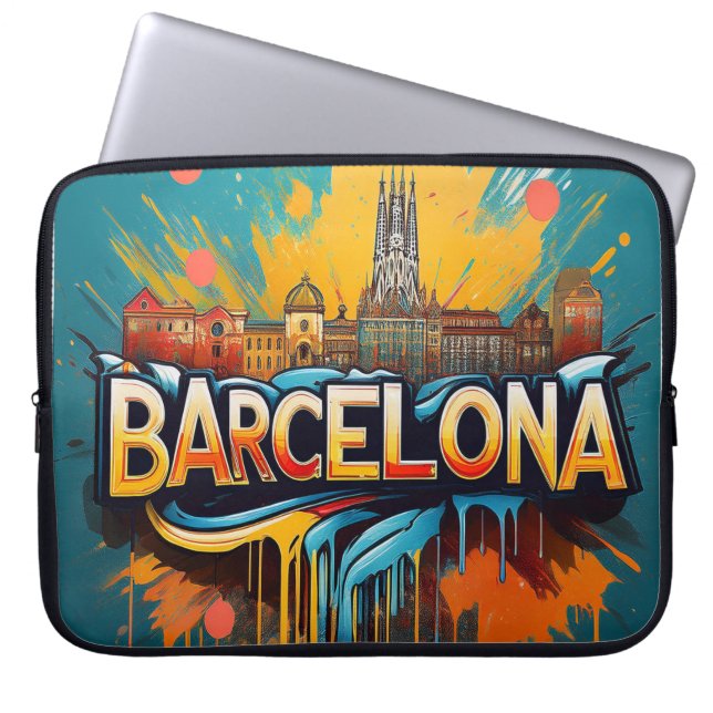 Funda Para Portátil La ciudad del fútbol y el sol (Frente)