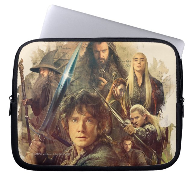 Funda Para Portátil La compañía y los elfos de Mirkwood (Frente)