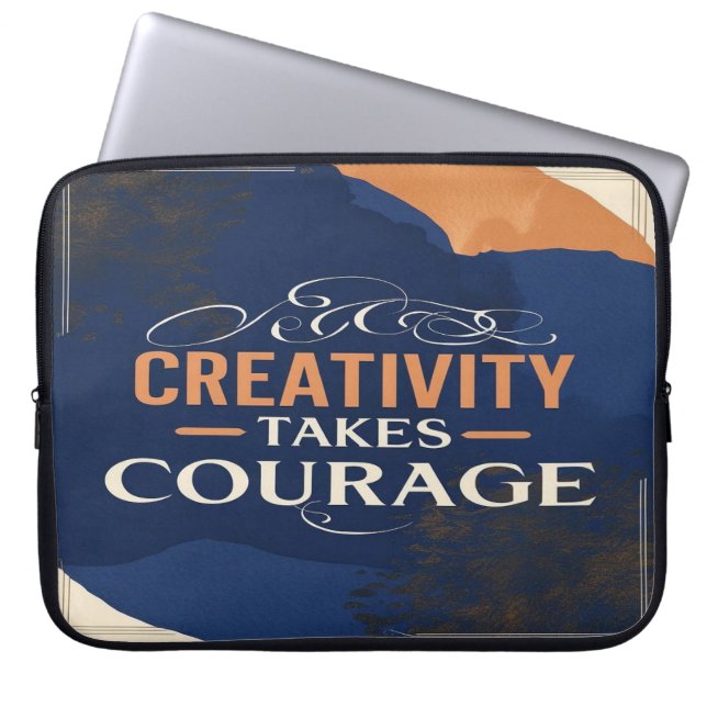 Funda Para Portátil La creatividad requiere coraje (Frente)