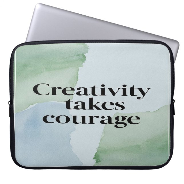Funda Para Portátil La creatividad requiere valentía (Frente)