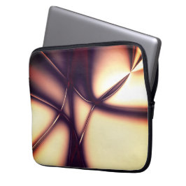 Funda Para Portátil La crema beige quemada bajo una línea brillante pa