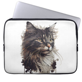 Funda Para Portátil La elegancia felina en tu vida