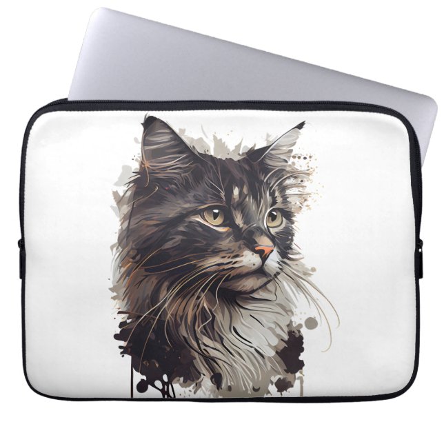 Funda Para Portátil La elegancia felina en tu vida (Frente)