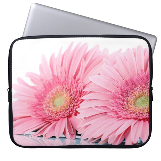 Funda Para Portátil La elegante fotografía de Gerbera Rosa Daisies (Frente)