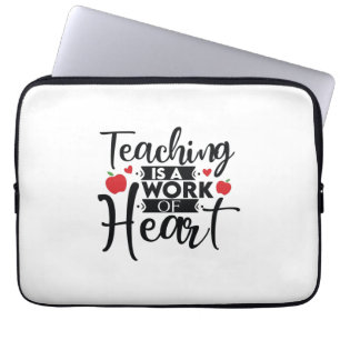 Funda Para Portátil La Enseñanza De Arte Docente Es Una Obra De Corazó