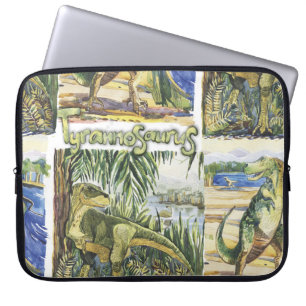 Funda Para Portátil La era de los dinosaurios: Ilustracion paisajístic