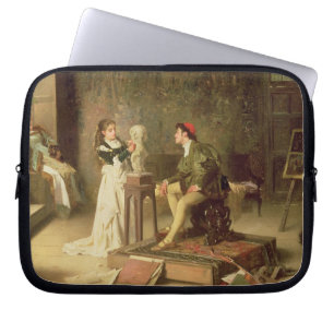 Funda Para Portátil La escultora joven (aceite en lona)