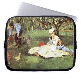 Funda Para Portátil La familia Monet en su jardín Edouard Manet