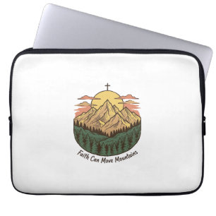 Funda Para Portátil La Fe Puede Mover Montañas Camiseta Vintage de Mon