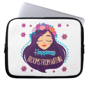 Funda Para Portátil La felicidad florece desde adentro