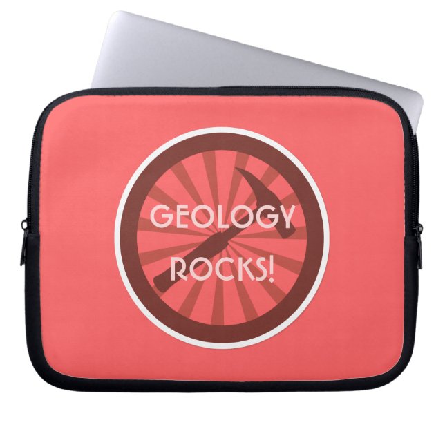 Funda Para Portátil ¡La geología roca! Logo de Rock Hammer (Frente)