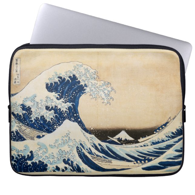 Funda Para Portátil La gran ola de Kanagawa por Hokusai (Frente)