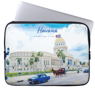 Funda Para Portátil La Habana, Cuba - Alma Clásica Vintage
