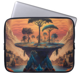 Funda Para Portátil La isla al atardecer.