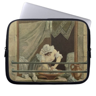 Funda Para Portátil La lavandera, grabada por J. Laurent Julien (c1