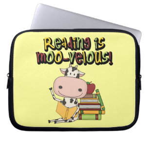 Funda Para Portátil La lectura es MOO-velous