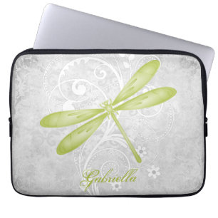 Funda Para Portátil La libélula verde personalizada