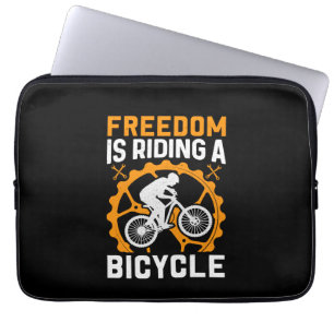 Funda Para Portátil La Libertad De Ciclismo Es Montar En Bicicleta