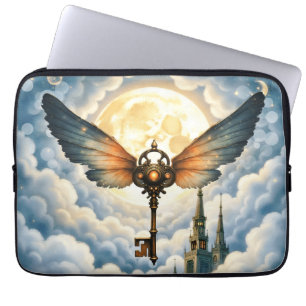 Funda Para Portátil La Llave de la Eternidad – Alas Steampunk 