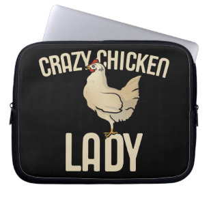 Funda Para Portátil La loca dama de pollo