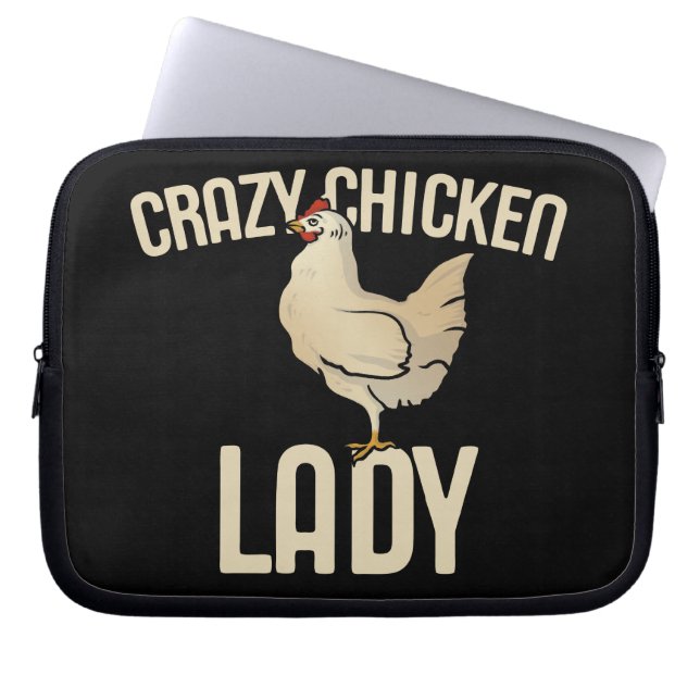 Funda Para Portátil La loca dama de pollo (Frente)
