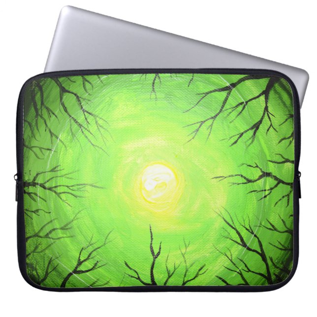 Funda Para Portátil La luz verde del bosque (Frente)