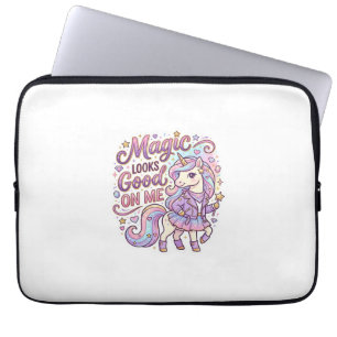 Funda Para Portátil La magia de unicornio me queda bien Diseño gráfico