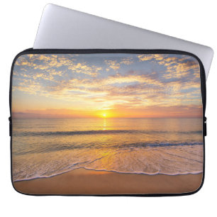Funda Para Portátil La mañana Sun en la playa