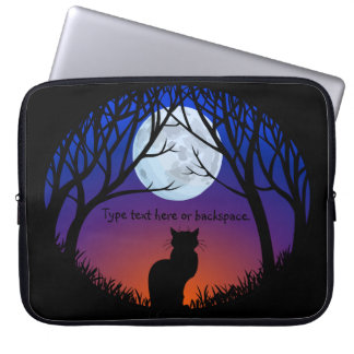 Funda Para Portátil La manga del ordenador portátil del gato negro