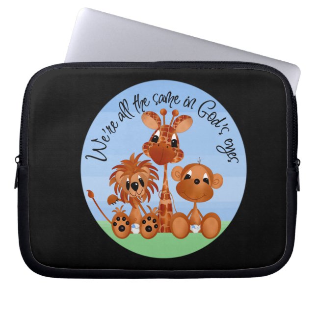 Funda Para Portátil La manga electrónica visual de Dios (Frente)