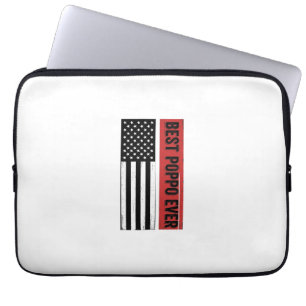 Funda Para Portátil La mejor Poppo Patriótica Bandera Gráfica Vintage_