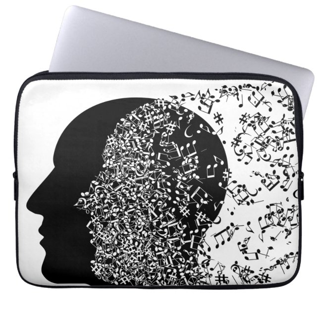 Funda Para Portátil La mente de la música (Frente)