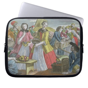 Funda Para Portátil La mercado de la fruta (grabado coloreado)