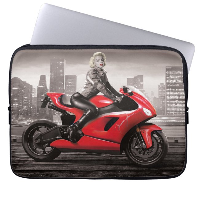Funda Para Portátil La motocicleta de Marilyn (Frente)