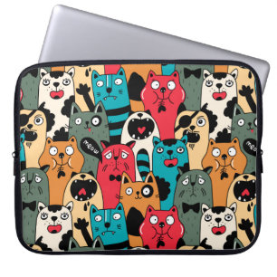 Funda Para Portátil La multitud de gatos