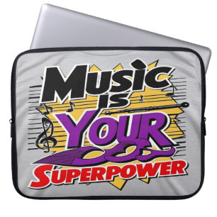 Funda Para Portátil La Música es tu Superpoder opción 3