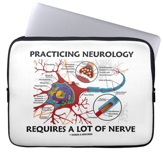 Funda Para Portátil La neurología practicante requiere mucho nervio (Frente)