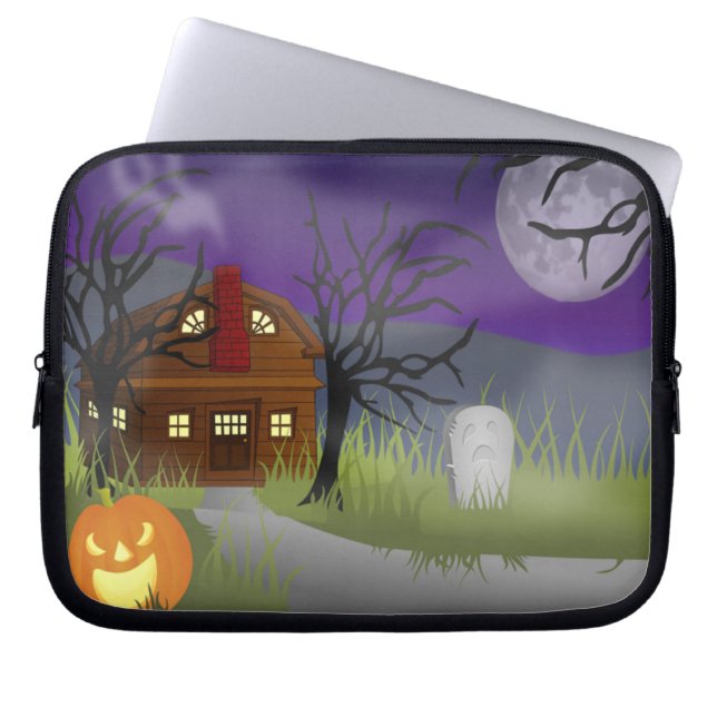 Funda Para Portátil La niebla de Halloween- (Frente)
